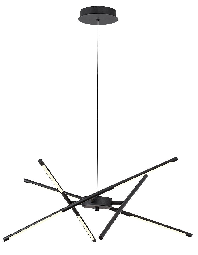 Lustra suspendata LED Henli, negru mat, 30W, 1400lm, 3000K, L.76 cm, IP20, Rabalux, 72237