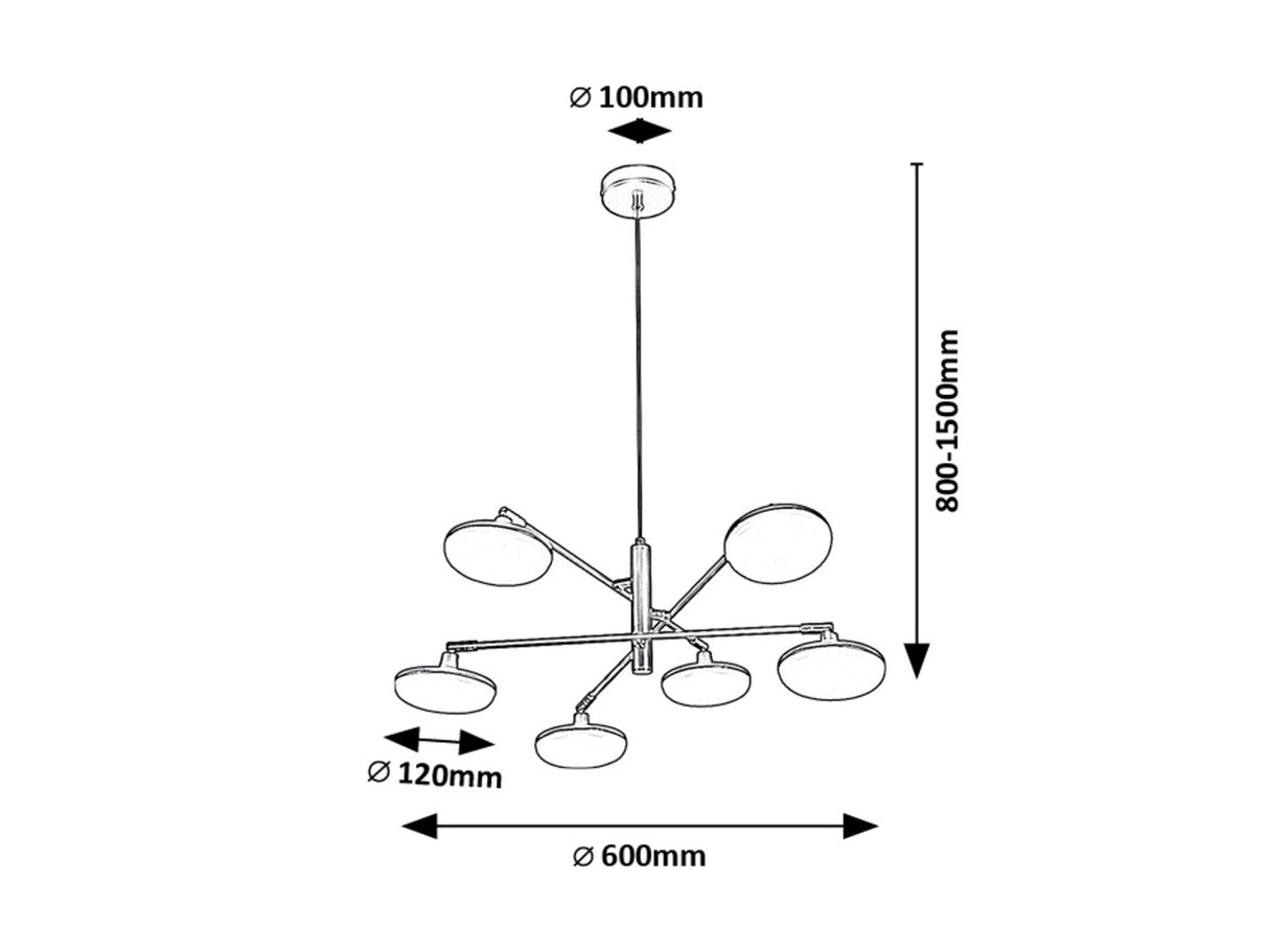 Lustra suspendata LED Madi, negru, 24W, 2350lm, 3000K, IP20, Rabalux, 72239