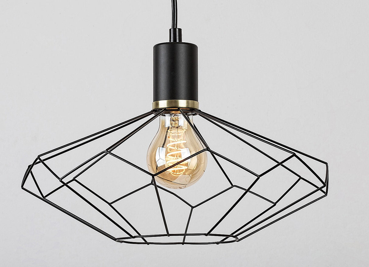 Lustra suspendata Fran, negru mat, 1xE27, D.30cm, IP20, Rabalux, 72241