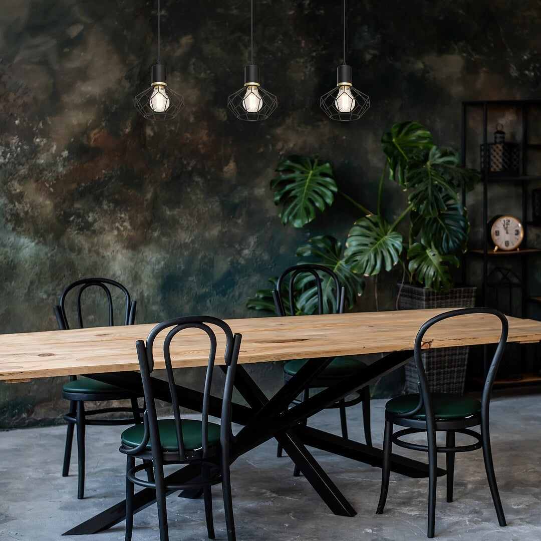 Lustra suspendata Fran, negru mat, 3xE27, L.70cm, IP20, Rabalux, 72242