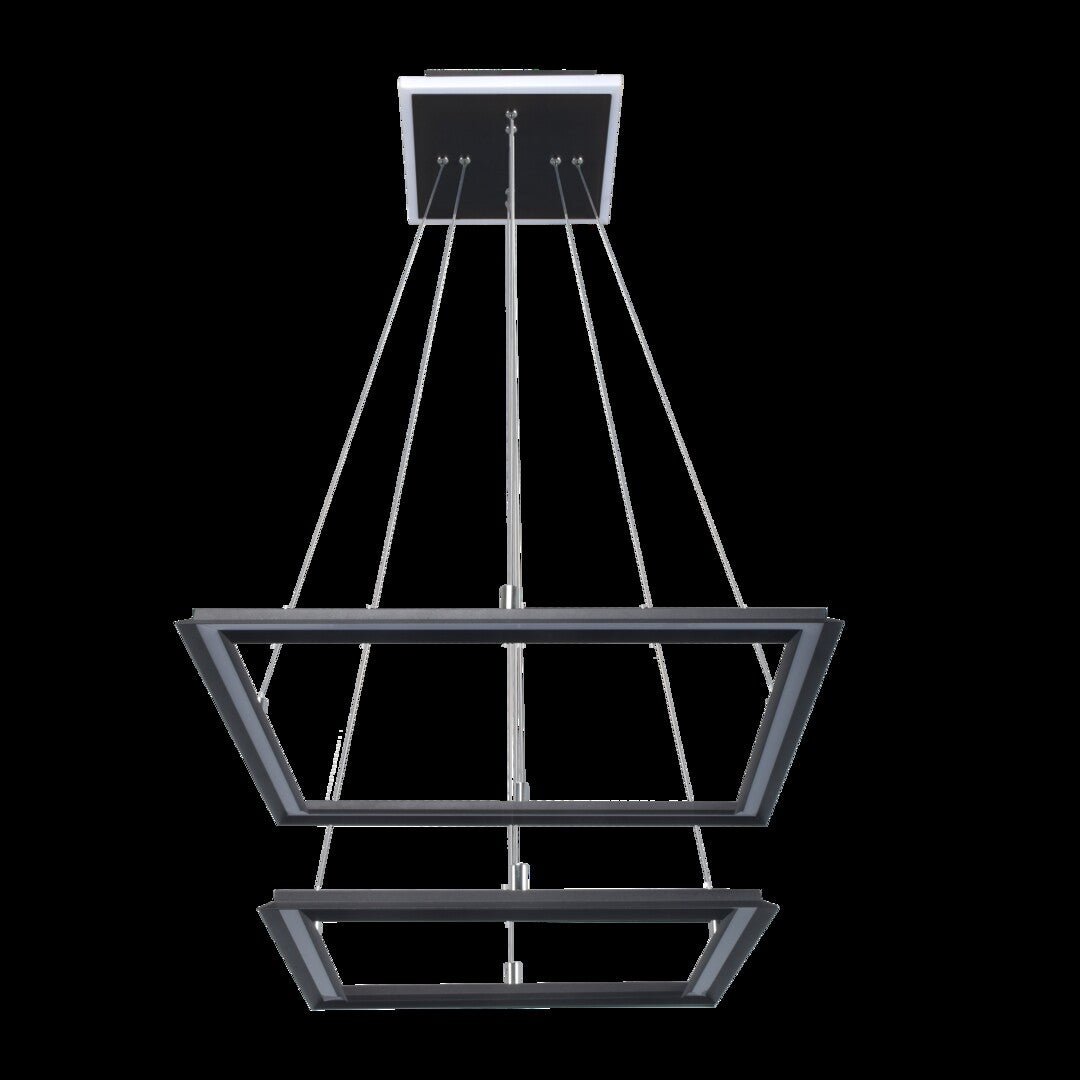 Lustra suspendata LED Sidona, negru mat, 48W, 2450lm, 3000K, IP20, Rabalux, 72243