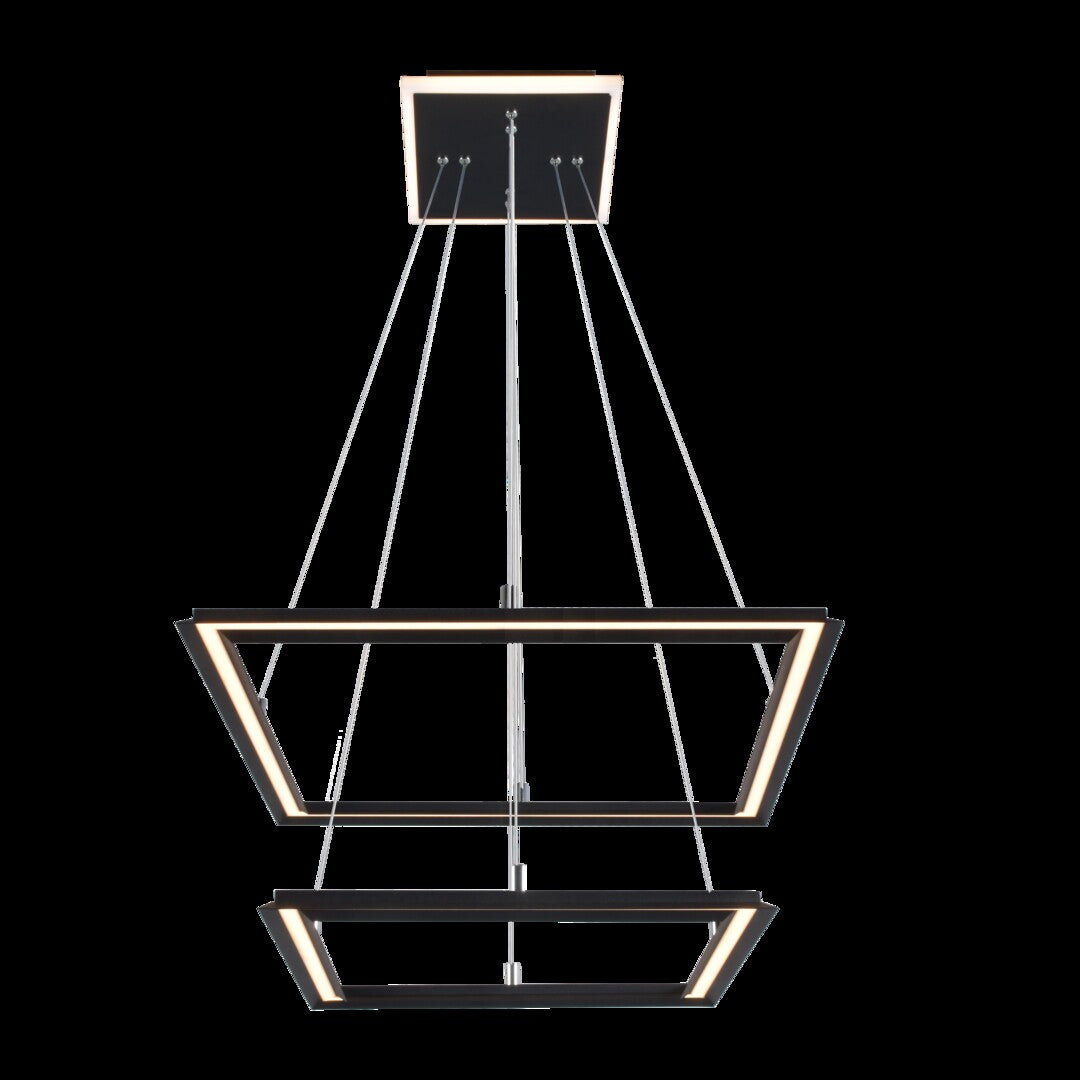 Lustra suspendata LED Sidona, negru mat, 48W, 2450lm, 3000K, IP20, Rabalux, 72243