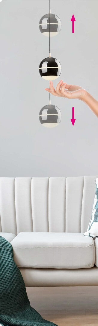 Lustra suspendata/plafoniera LED Maelo, negru, 6W, 200lm, 4000K, IP20, Rabalux, 72246