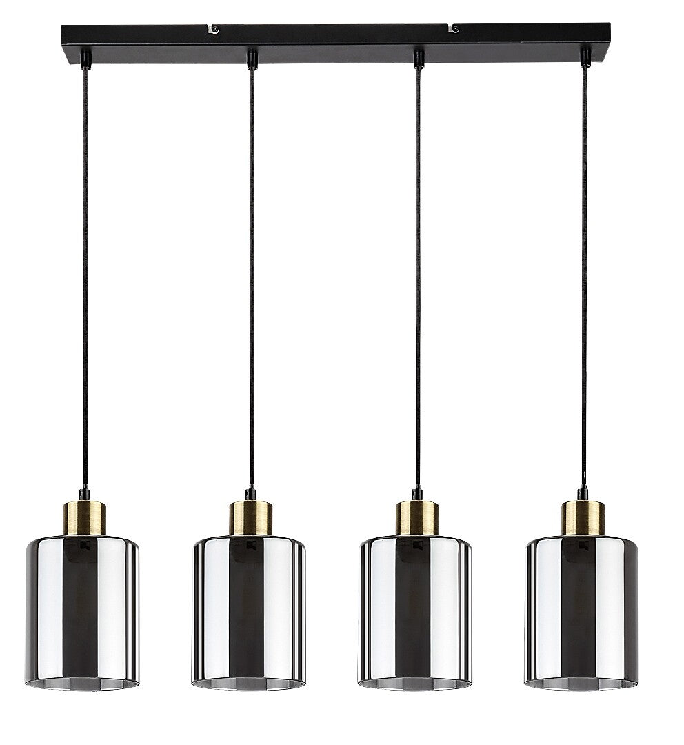 Lustra suspendata Perez, negru, 4xE27, IP20, Rabalux, 72247