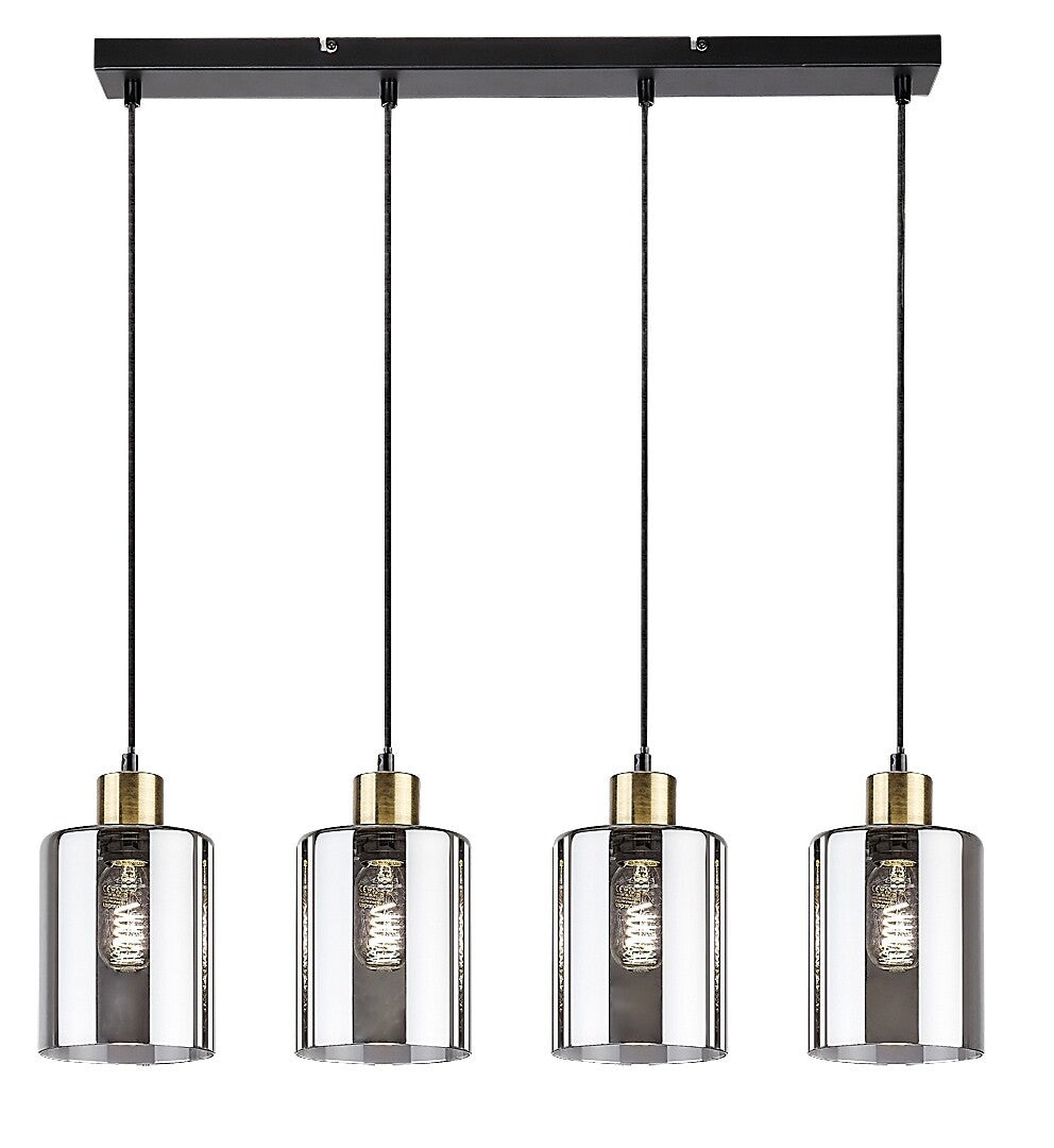 Lustra suspendata Perez, negru, 4xE27, IP20, Rabalux, 72247