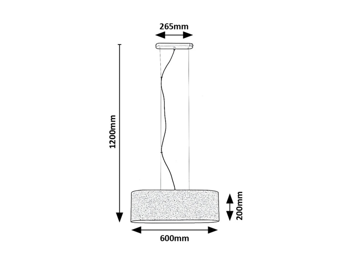 Lustra suspendata Narmin, negru mat/ bej, 3xE27, D.60cm, IP20, Rabalux, 72251