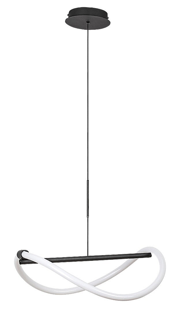 Lustra suspendata LED Serena, negru mat, 15W, 1640lm, 4000K, D.45 cm, IP20, Rabalux, 72252