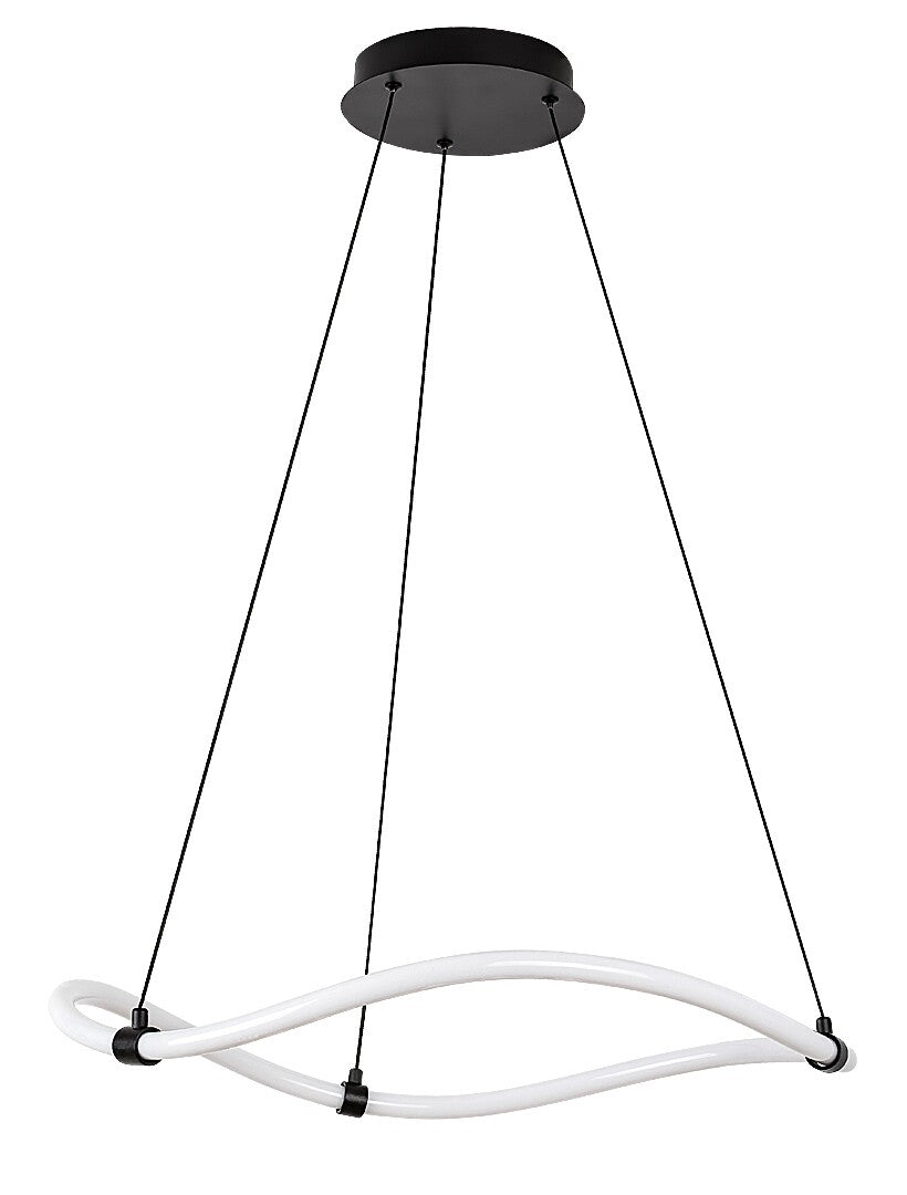 Lustra suspendata LED Serena, negru mat, 34W, 3350lm, 4000K, D.64 cm, IP20, Rabalux, 72253