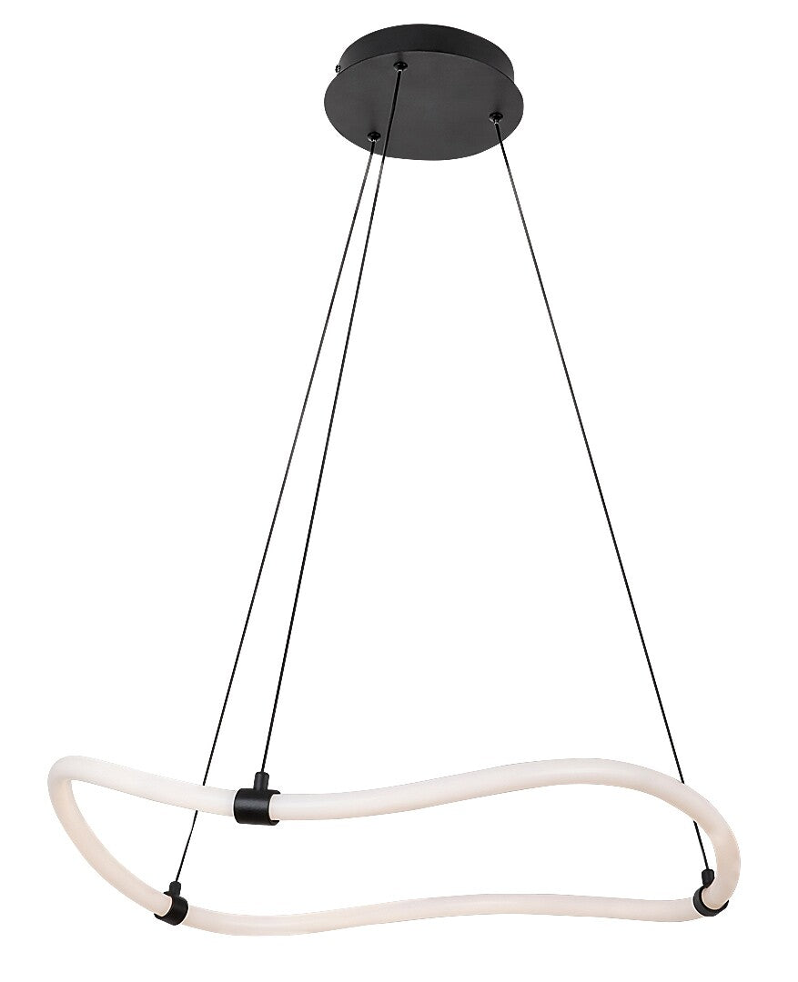 Lustra suspendata LED Serena, negru mat, 34W, 3350lm, 4000K, D.64 cm, IP20, Rabalux, 72253