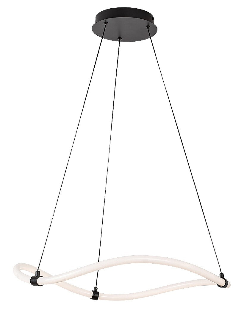 Lustra suspendata LED Serena, negru mat, 34W, 3350lm, 4000K, D.64 cm, IP20, Rabalux, 72253