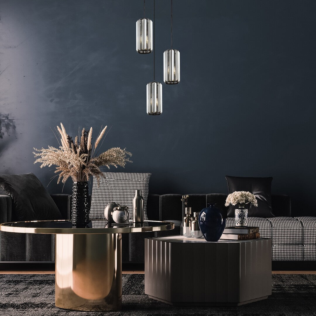 Lustra suspendata Veness, negru mat, 3xE27, IP20, Rabalux, 72255