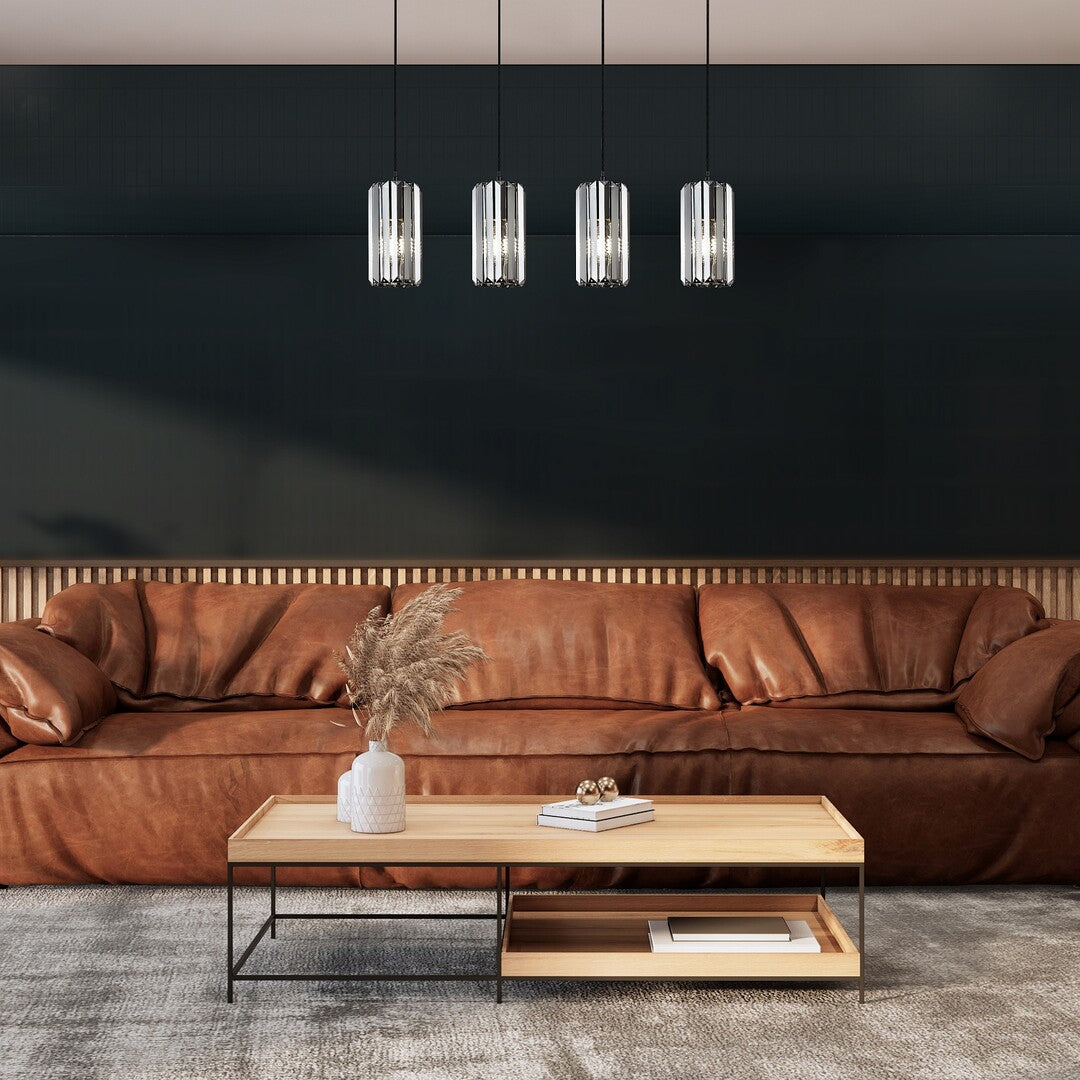 Lustra suspendata Veness, negru mat, 4xE27, IP20, Rabalux, 72256