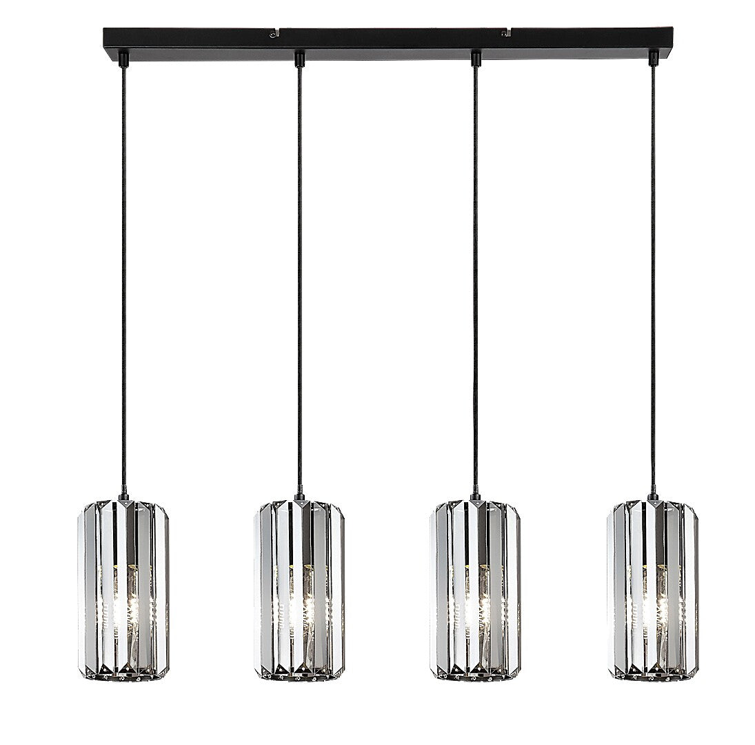 Lustra suspendata Veness, negru mat, 4xE27, IP20, Rabalux, 72256