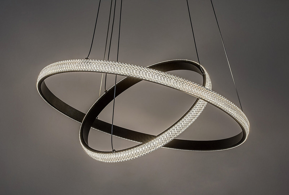 Lustra suspendata LED Grete, negru mat, 60W, 3450lm, 3000K, D.60 cm, IP20, Rabalux, 72259