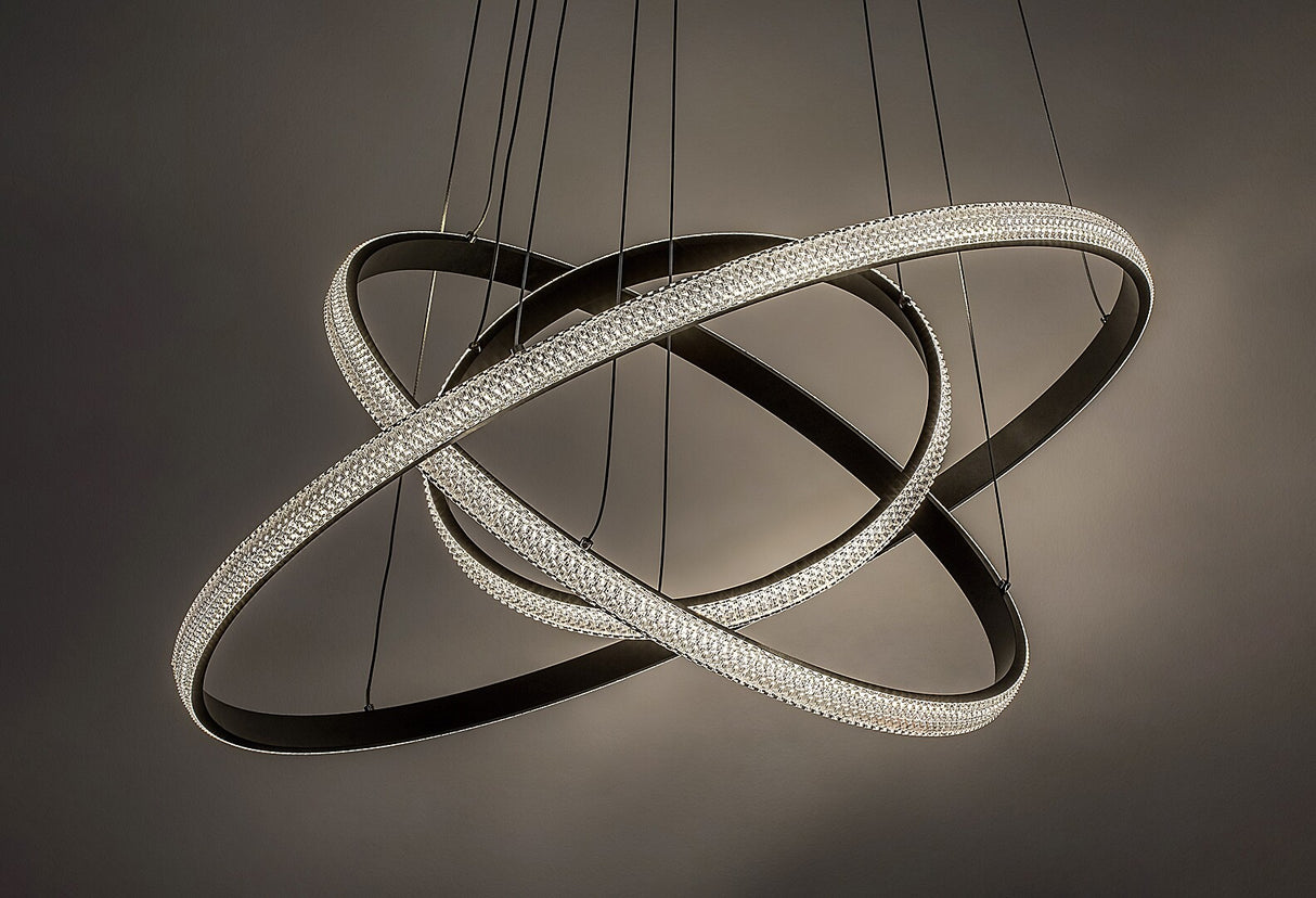 Lustra suspendata LED Grete, negru mat, 100W, 4450lm, 3000K, D.80 cm, IP20, Rabalux, 72260