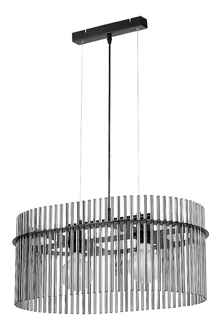 Lustra suspendata Inesa, negru/sticla fumurie, 2xE27, D.60cm, IP20, Rabalux, 72262