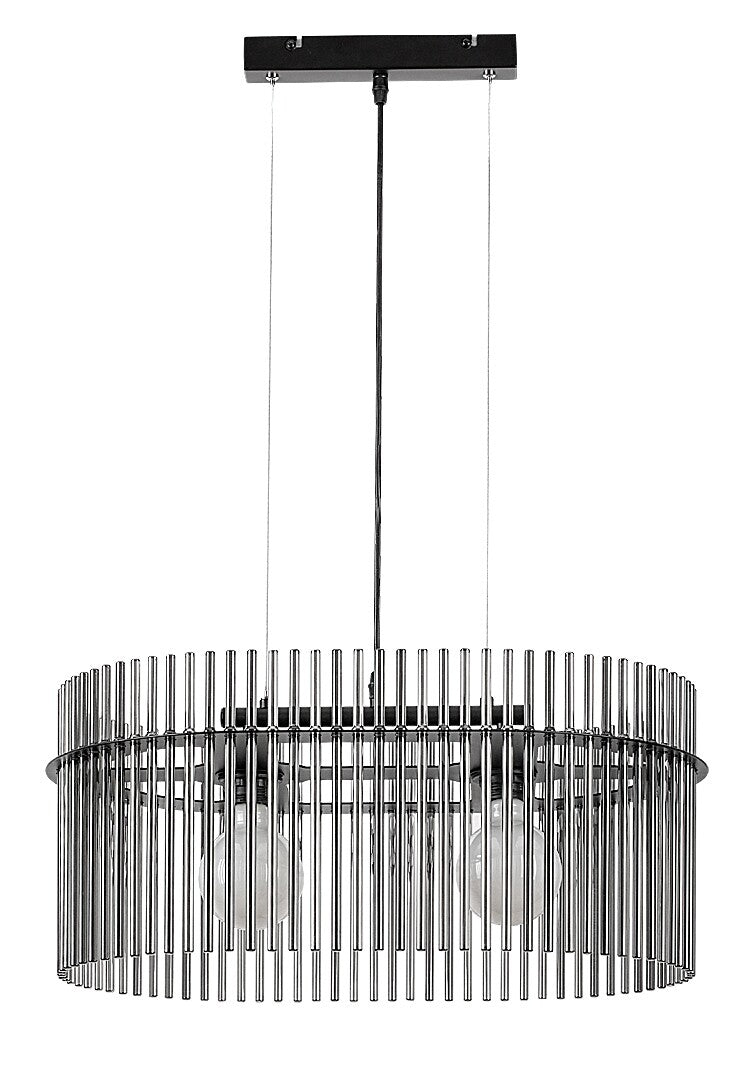 Lustra suspendata Inesa, negru/sticla fumurie, 2xE27, D.60cm, IP20, Rabalux, 72262