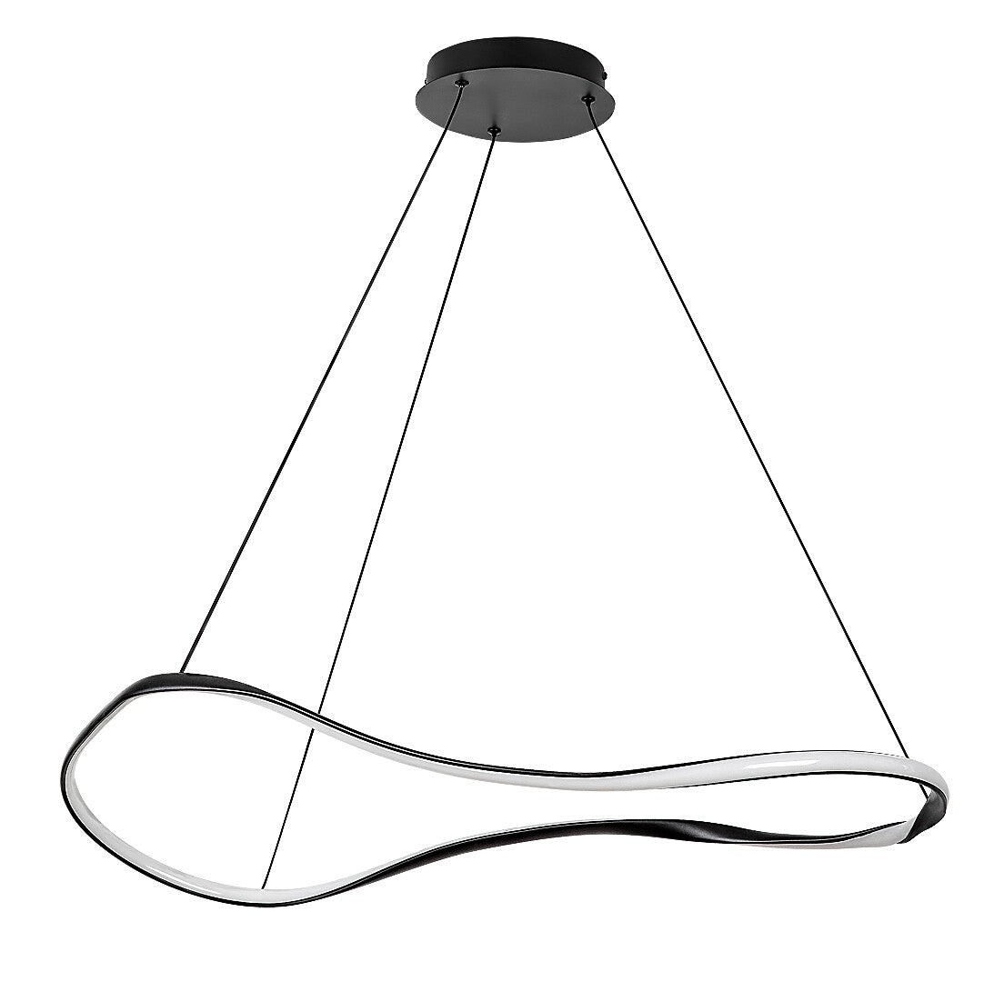 Lustra suspendata LED Mirossi, negru mat, 40W, 2070lm, 4000K, L.81 cm, IP20, Rabalux, 72266