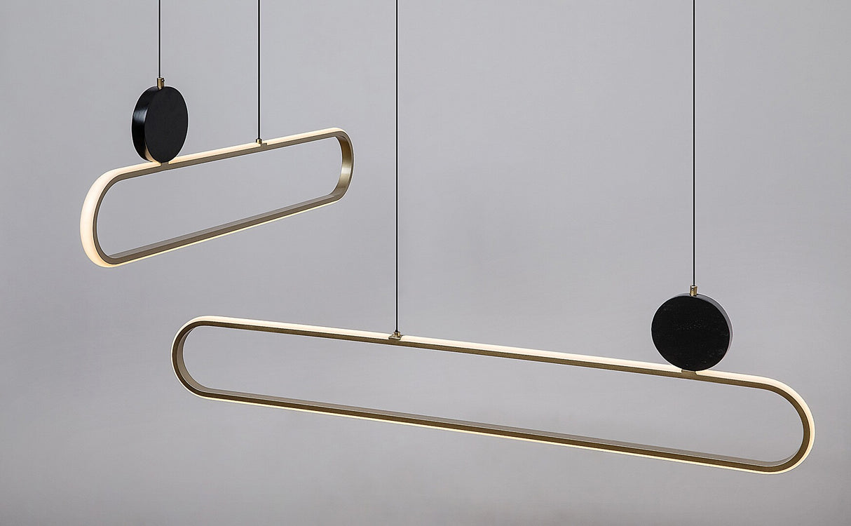 Lustra suspendata LED Circado, auriu/negru, 48W, 2550lm, 3000K, L.123 cm, IP20, Rabalux, 72268