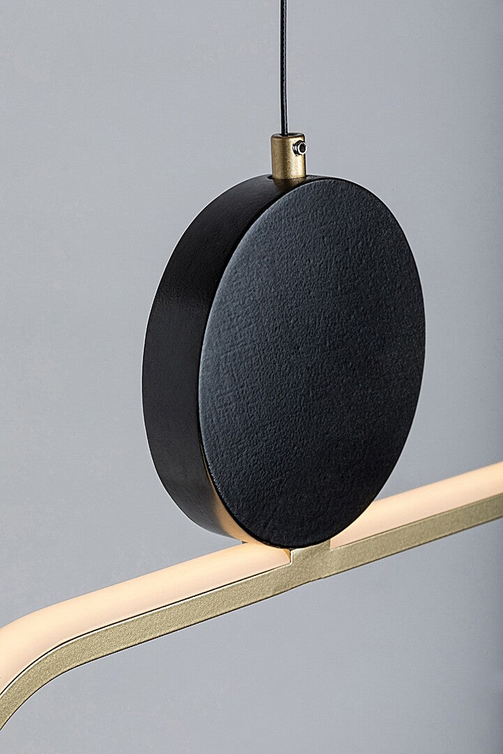 Lustra suspendata LED Circado, auriu/negru, 48W, 2550lm, 3000K, L.123 cm, IP20, Rabalux, 72268