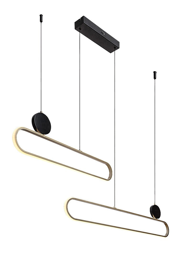 Lustra suspendata LED Circado, auriu/negru, 48W, 2550lm, 3000K, L.123 cm, IP20, Rabalux, 72268