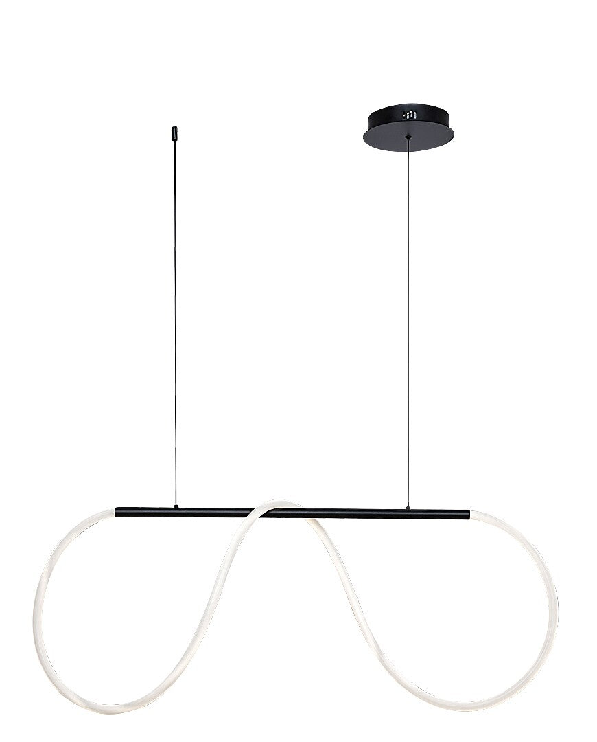 Lustra suspendata LED Montema, negru, 40W, 3750lm, 4000K, IP20, Rabalux, 72269