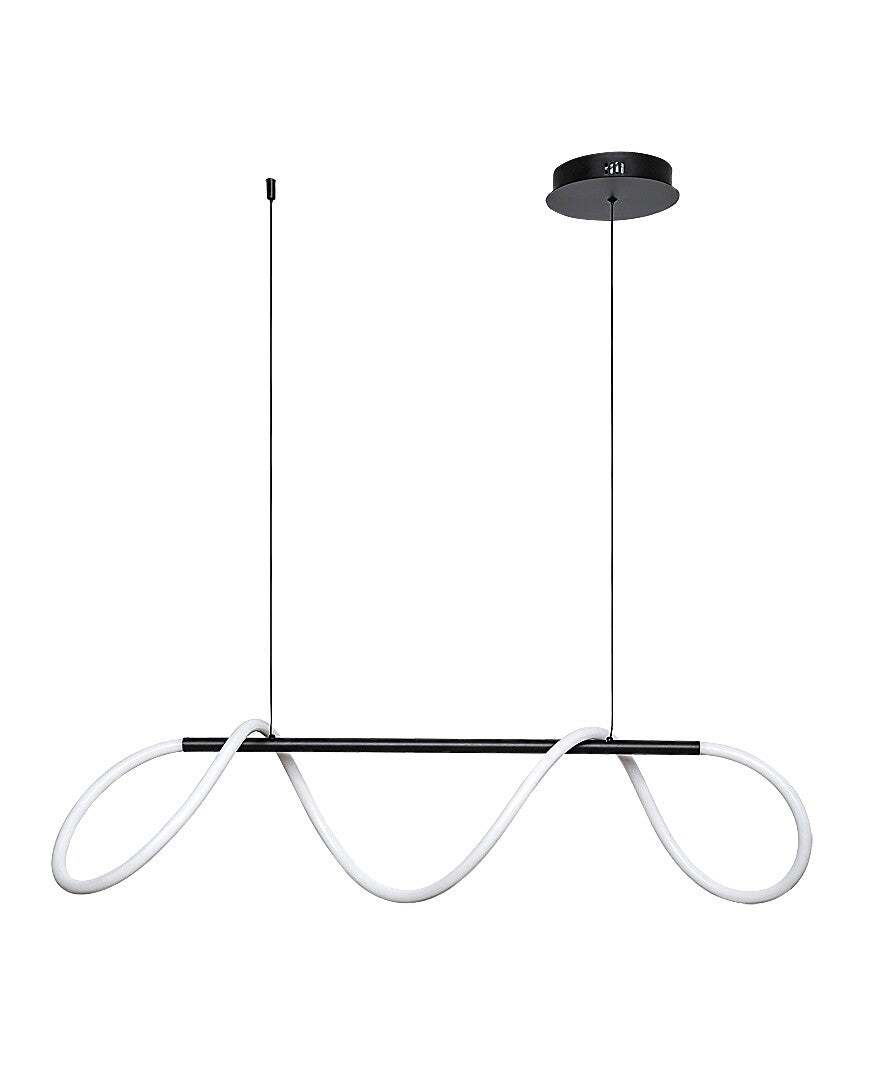 Lustra suspendata LED Montema, negru, 40W, 3750lm, 4000K, IP20, Rabalux, 72269