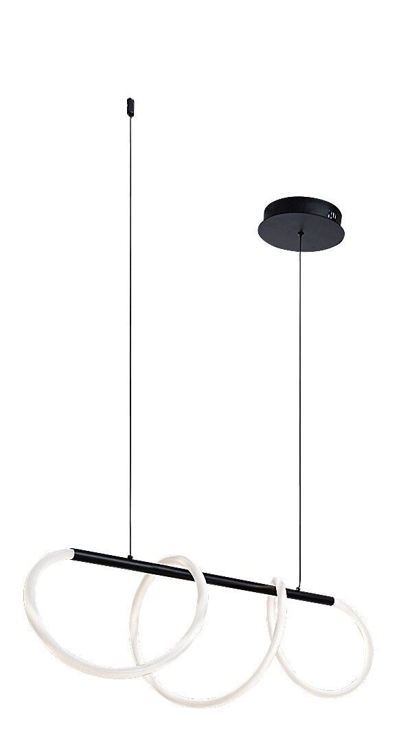 Lustra suspendata LED Montema, negru, 40W, 3750lm, 4000K, IP20, Rabalux, 72269