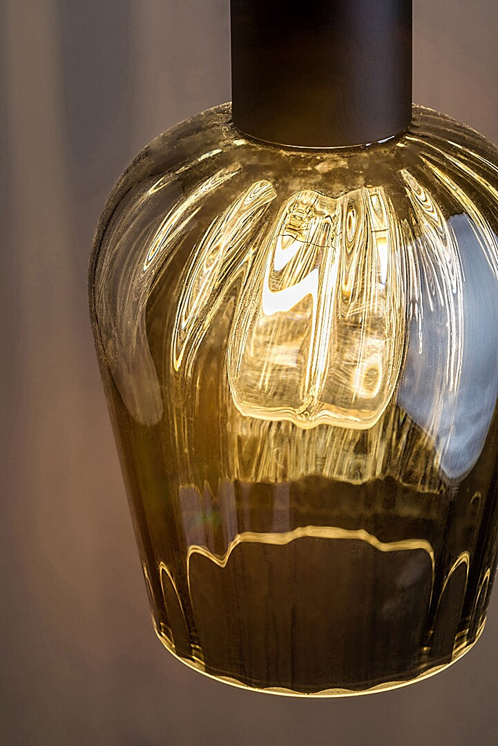 Lustra suspendata Florian, negru/sticla fumurie, 1xE27, D.13cm, IP20, Rabalux, 72270