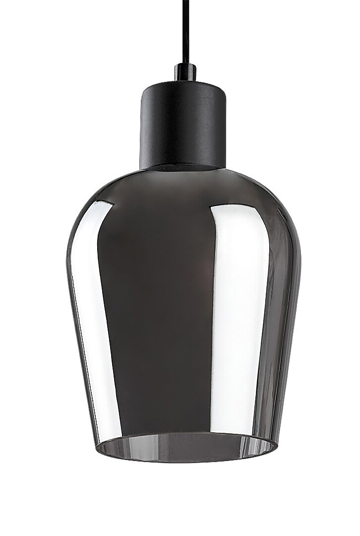 Lustra suspendata Florian, negru/sticla fumurie, 4xE27, L.95 cm, IP20, Rabalux, 72271