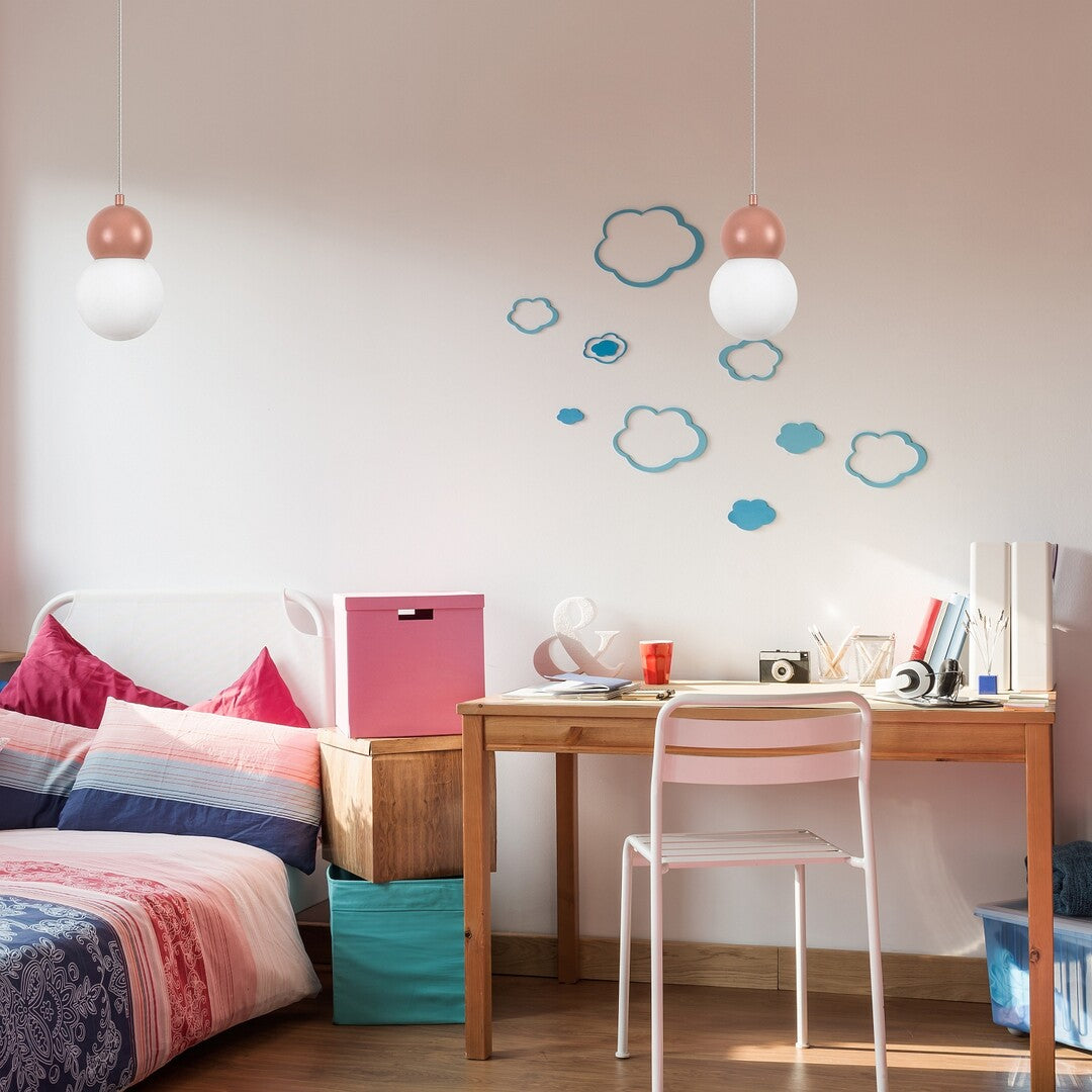 Lustra suspendata Gellia, trandafiriu, 1xG9, IP20, Rabalux, 72280