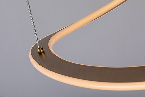 Lustra suspendata LED Kallira, auriu mat, 40W, 2100lm, 3000K, H.150cm, IP20, Rabalux, 72281