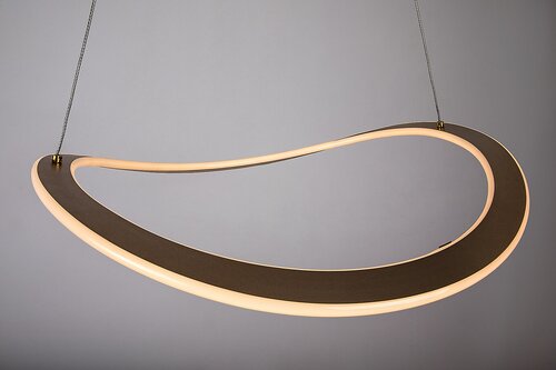 Lustra suspendata LED Kallira, auriu mat, 40W, 2100lm, 3000K, H.150cm, IP20, Rabalux, 72281