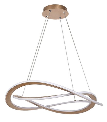 Lustra suspendata LED Kallira, auriu mat, 40W, 3800lm, 3000K, H.150cm, IP20, Rabalux, 72282