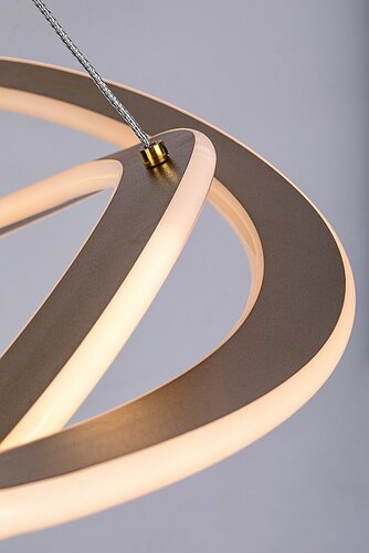 Lustra suspendata LED Kallira, auriu mat, 40W, 3800lm, 3000K, H.150cm, IP20, Rabalux, 72282