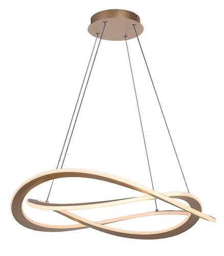 Lustra suspendata LED Kallira, auriu mat, 40W, 3800lm, 3000K, H.150cm, IP20, Rabalux, 72282