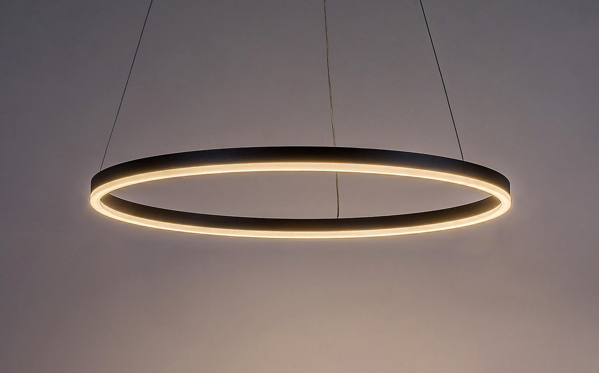 Lustra suspendata LED Isaure, negru, 35W, 2200lm, 3000K/4000K/6500K, IP20, Rabalux, 72301