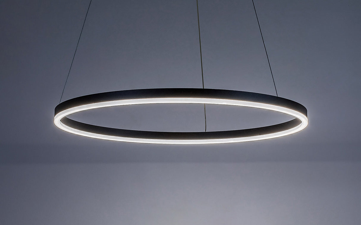 Lustra suspendata LED Isaure, negru, 35W, 2200lm, 3000K/4000K/6500K, IP20, Rabalux, 72301