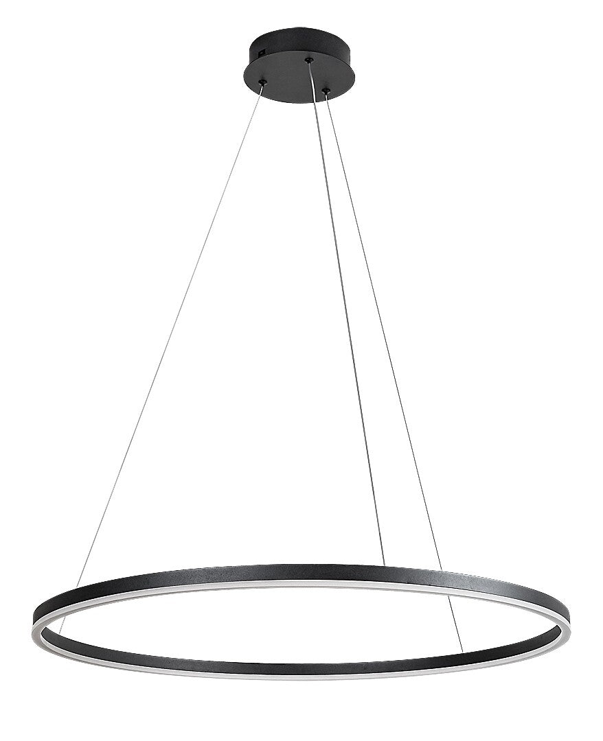Lustra suspendata LED Isaure, negru, 45W, 3000lm, 3000K/4000K/6500K, IP20, Rabalux, 72302