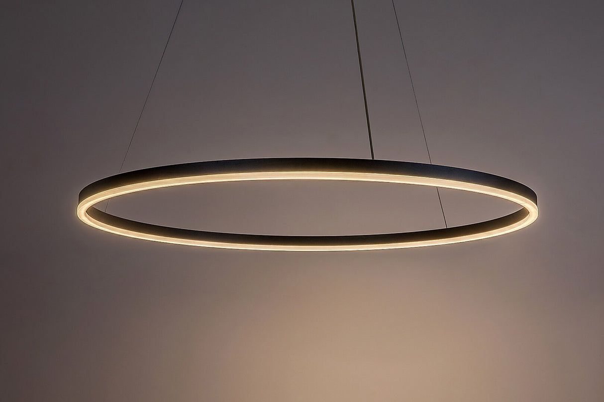 Lustra suspendata LED Isaure, negru, 45W, 3000lm, 3000K/4000K/6500K, IP20, Rabalux, 72302