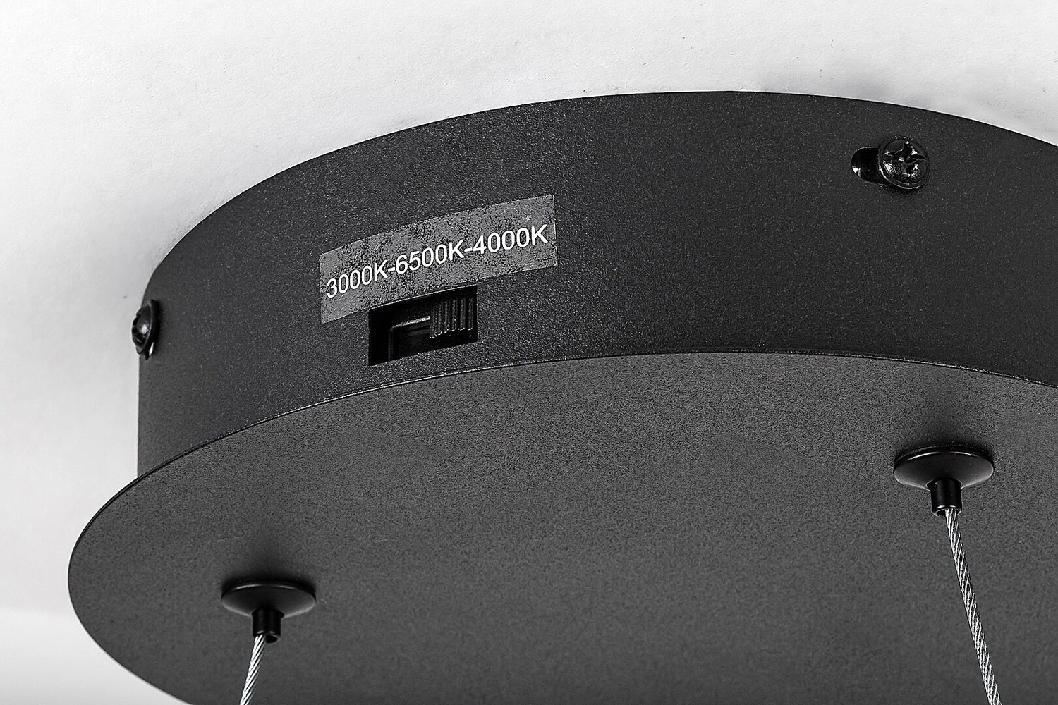 Lustra suspendata LED Isaure, negru, 45W, 3000lm, 3000K/4000K/6500K, IP20, Rabalux, 72302