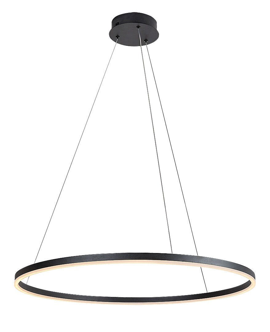 Lustra suspendata LED Isaure, negru, 45W, 3000lm, 3000K/4000K/6500K, IP20, Rabalux, 72302