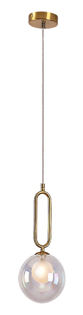 Lustra suspendata Rosehip, champagne, sticla multicolor, 1xG9, D.15cm, IP20, Rabalux, 72303