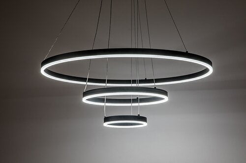 Lustra suspendata LED cu telecomanda Isaure, negru mat, 100W, 8000lm, 3000K-6500K, H.120cm, IP20, Rabalux, 72306