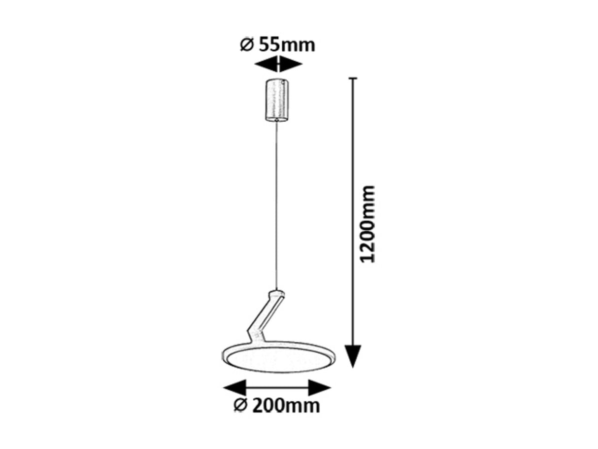 Lustra suspendata LED Ovidia, negru, 20W, 1300lm, 3000K, IP20, Rabalux, 72327