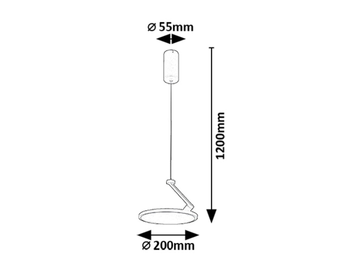 Lustra suspendata LED Ovidia, alb, 20W, 1300lm, 3000K, IP20, Rabalux, 72328