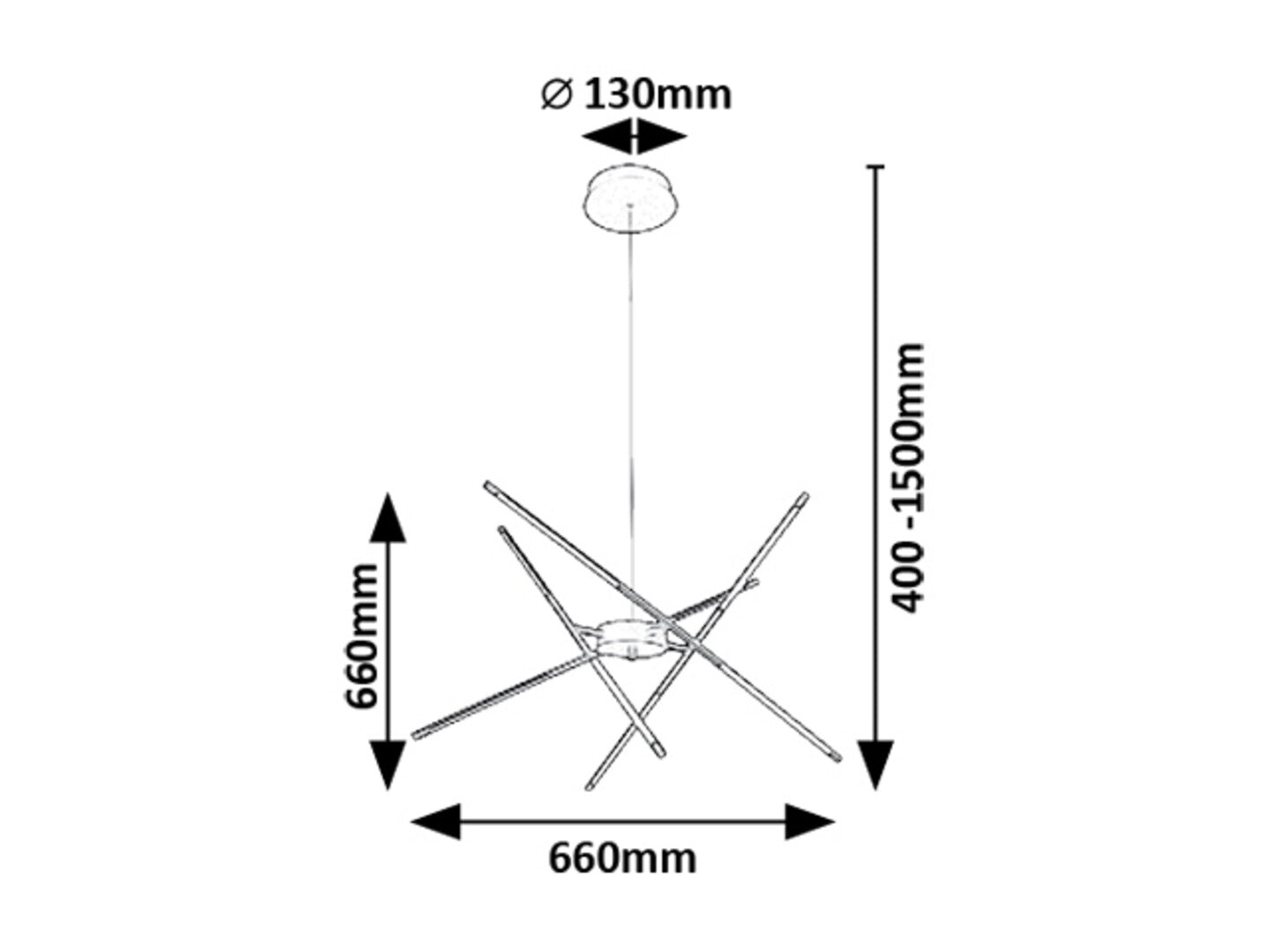 Lustra suspendata LED Henli2, negru, 40W, 2800lm, 3000K, IP20, Rabalux, 72338