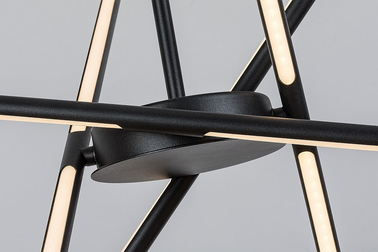 Lustra suspendata LED Henli2, negru, 40W, 2800lm, 3000K, IP20, Rabalux, 72338