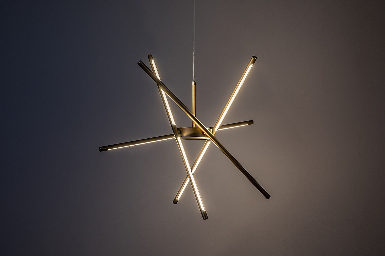 Lustra suspendata LED Henli2, auriu, 40W, 2800lm, 3000K, IP20, Rabalux, 72339