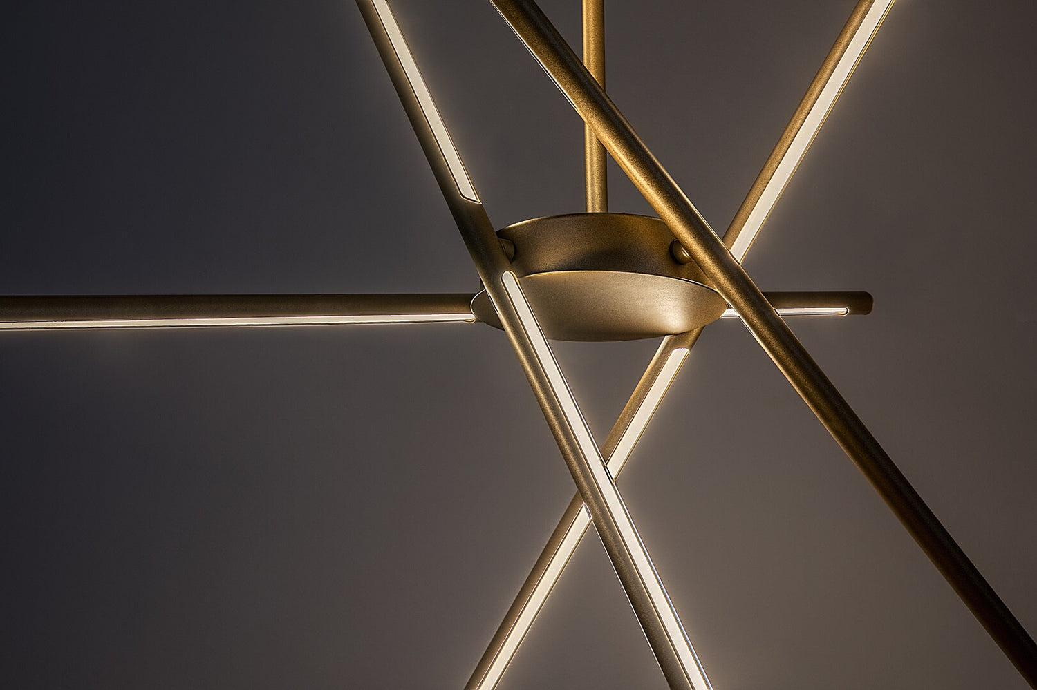 Lustra suspendata LED Henli2, auriu, 40W, 2800lm, 3000K, IP20, Rabalux, 72339